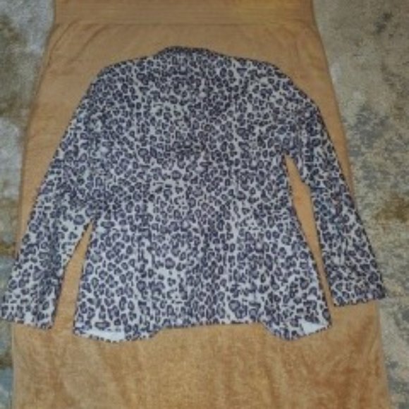 Rachel Zoe Linen Blend Leopard Print Blazer - Picture 3 of 5